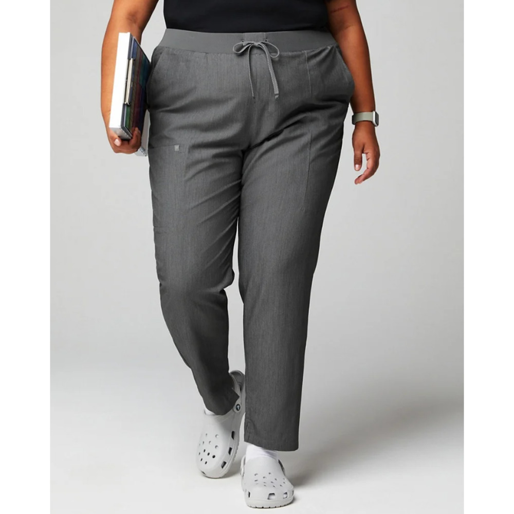 Fabletics Ion Scrub Pants 3X / S SHORT Womens Plus Heather Grey Straight Leg
